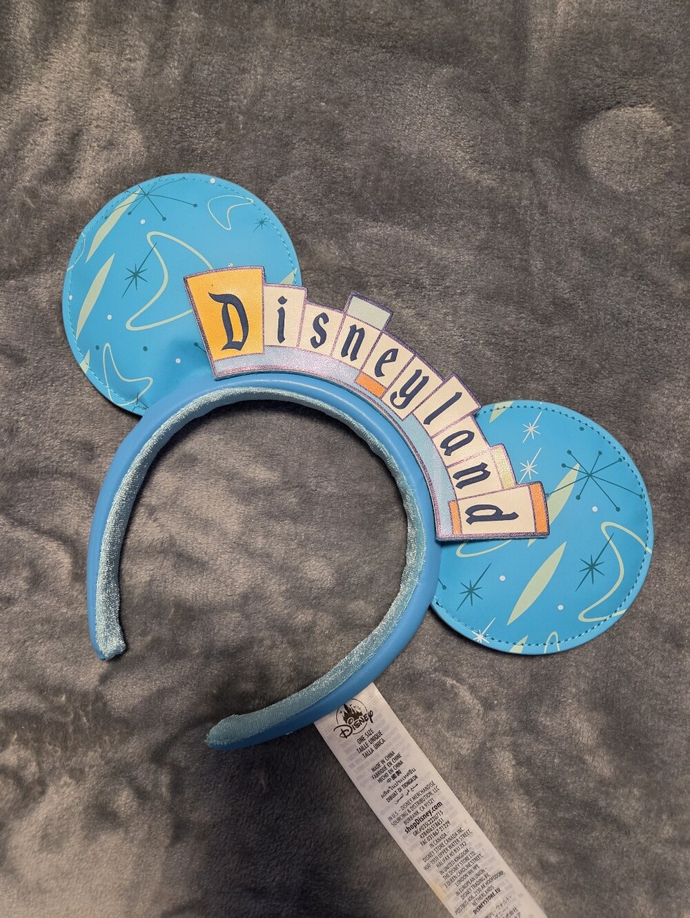 Disney Blue Disneyland Mickey Ears Headband